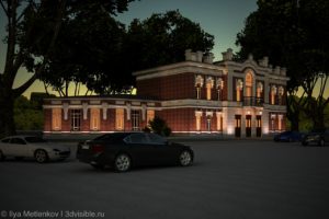 3D визуализация театра имени Пушкина города Пскова