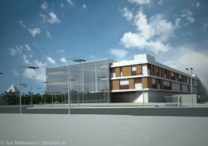 3D визуализация здания в городе Псков