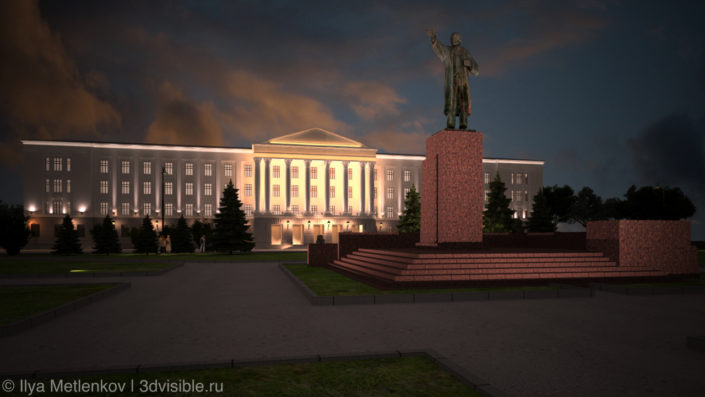 Площадь Ленина г.Пскова