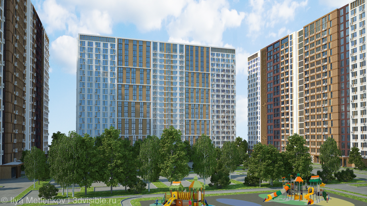 3D визуализация жилого комплекса Хорошовка