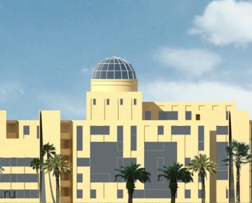 Ирак- зD визуализация зданий. Фасады современные